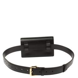 Pre Owned Fendi Black Leather Kan I Belt Bag