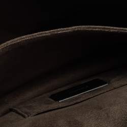 Pre Owned Fendi White Leather Small Scalloped Kan I Shoulder Bag