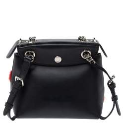 Pre Owned Fendi Leather Mini Mink Pom Pom Back To School Backpack