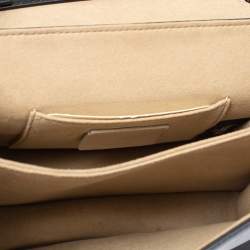 مملوكة مسبقًا حقيبة كروس فندي كان آي صغيرة خرز جلد و جلد ثعبان أسود و أزرق كحلي