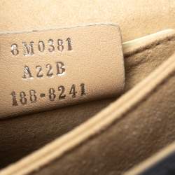 مملوكة مسبقًا حقيبة كروس فندي كان آي صغيرة خرز جلد و جلد ثعبان أسود و أزرق كحلي