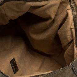 Pre Owned Fendi Tobacco/Metallic Zucca Canvas and Leather Spy Bag