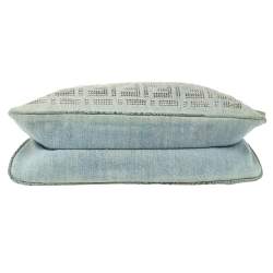 مملوكة مسبقًا Fendi Light Blue Denim FF Crystal Embellished Mamma Baguette Bag