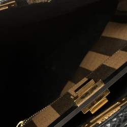 Pre Owned Fendi Multicolor Snake Large Peekaboo Top Handle Bag