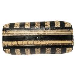 Pre Owned Fendi Multicolor Snake Large Peekaboo Top Handle Bag