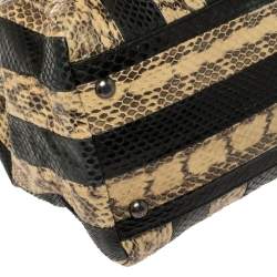 Fendi Multicolor Snake Large Peekaboo Top Handle Bag