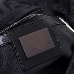 Pre Owned Fendi Black Zucchino Canvas Mama Forever Shoulder Bag