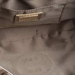 Pre Owned Fendi Multicolor Zucchino Canvas and Leather Compilation Shoulder Bag