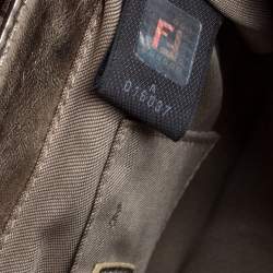Pre Owned Fendi Multicolor Zucchino Canvas and Leather Compilation Shoulder Bag