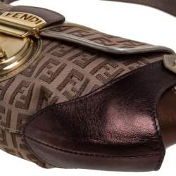 Pre Owned Fendi Multicolor Zucchino Canvas and Leather Compilation Shoulder Bag