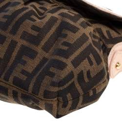 مملوكة مسبقًا Fendi Tobacco Zucca Canvas and Leather Trim Small Chef Shoulder Bag