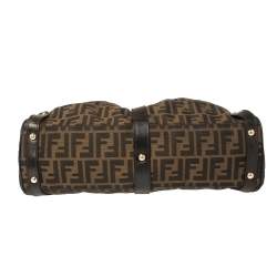 Pre Owned Fendi Brown Zucca Canvas and Leather Magic Bag