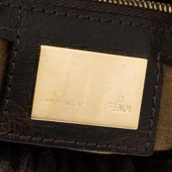 Pre Owned Fendi Brown Zucca Canvas and Leather Magic Bag