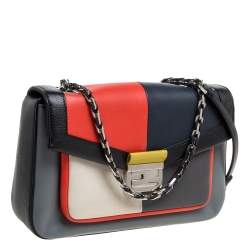 Pre Owned Fendi Multicolor Leather Be Baguette Shoulder Bag
