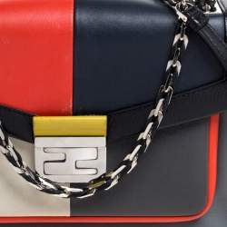 Pre Owned Fendi Multicolor Leather Be Baguette Shoulder Bag