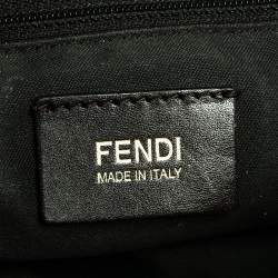 Pre Owned Fendi Beige/Mustard Zucchino Canvas and Leather Flap Tote