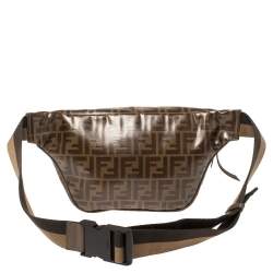 Fendi Brown Zucca Coated Canvas and Leather Spalmati Mania Belt Bag