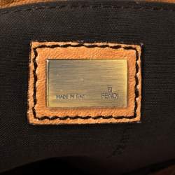 Pre Owned حقيبة كتف فندي B جلد وجلد بني/ أسود لامع