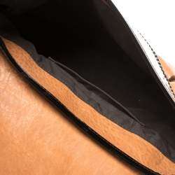 Pre Owned حقيبة كتف فندي B جلد وجلد بني/ أسود لامع