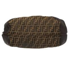 Pre Owned Fendi Tobacco Zucca Canvas and Leather Spy Bag