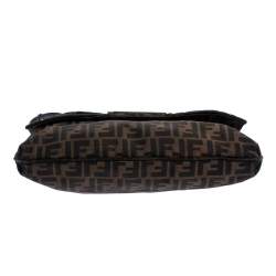 مملوكة مسبقًا Fendi Tobacco Zucca Canvas Mia Flap Shoulder Bag