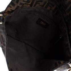 مملوكة مسبقًا Fendi Tobacco Zucca Canvas Mia Flap Shoulder Bag
