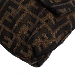 Pre Owned Fendi Tobacco Zucca Canvas Mia Flap Shoulder Bag