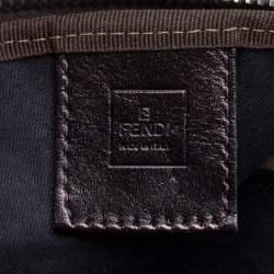 Pre Owned  Fendi Beige/Brown Zucchino Canvas Pouch