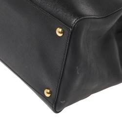 مملوكة مسبقًا Fendi Black Leather Medium 2Jours Tote