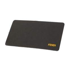 Pre Owned Fendi Beige Embossed Patent Leather Flap Chain Clutch