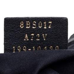 Pre Owned Fendi Black Zucca Embossed Leather Baguette Bag