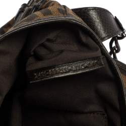 مملوكة مسبقًا Fendi Tobbaco Zucca Canvas and Leather B Bis Shoulder Bag
