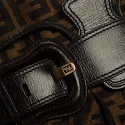 مملوكة مسبقًا Fendi Tobbaco Zucca Canvas and Leather B Bis Shoulder Bag