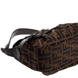 مملوكة مسبقًا Fendi Tobbaco Zucca Canvas and Leather B Bis Shoulder Bag