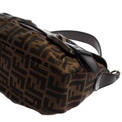 مملوكة مسبقًا Fendi Tobbaco Zucca Canvas and Leather B Bis Shoulder Bag