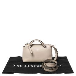 Pre Owned Fendi Beige Leather Crystal Embellished Mini By The Way Crossbody Bag