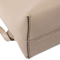 Pre Owned Fendi Beige Leather Crystal Embellished Mini By The Way Crossbody Bag