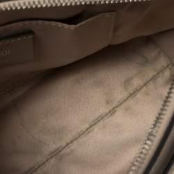 Pre Owned Fendi Beige Leather Crystal Embellished Mini By The Way Crossbody Bag