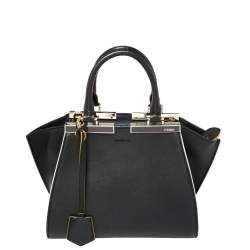 Pre Owned Fendi Black Leather Petite 3Jours Tote