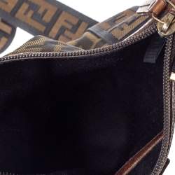 Fendi Tobacco Zucca Canvas Flat Messenger Bag