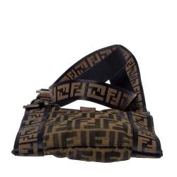 Fendi Tobacco Zucca Canvas Flat Messenger Bag