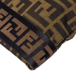 Fendi Tobacco Zucca Canvas Flat Messenger Bag