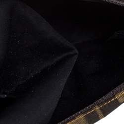 Pre Owned Fendi Tobacco Zucca Canvas Pouch