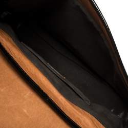 Pre Owned Fendi Black/Brown Patent and Leather B Shoulder Bag