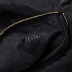 Pre Owned Fendi Black Canvas and Selleria Leather Studded Shoulder Bag