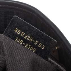 Pre Owned Fendi Black Zucchino Coated Canvas and Leather Spalmati Tote