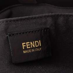 Pre Owned Fendi Black Zucchino Coated Canvas and Leather Spalmati Tote