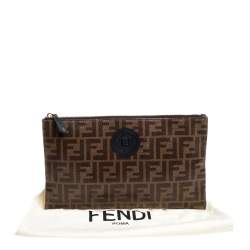 Pre Owned Fendi Coated Canvas FFreedom Pouch Bag