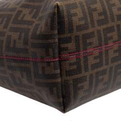 Pre Owned حقيبة شوبر فندي سبالماتي رول كانفاس توباكو زوكا مقوى