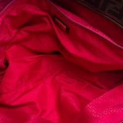 Pre Owned حقيبة شوبر فندي سبالماتي رول كانفاس توباكو زوكا مقوى